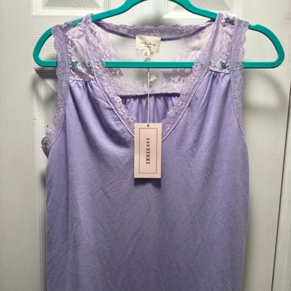 143 Story Sleeveless Medium Purple Top - Picture 1 of 3